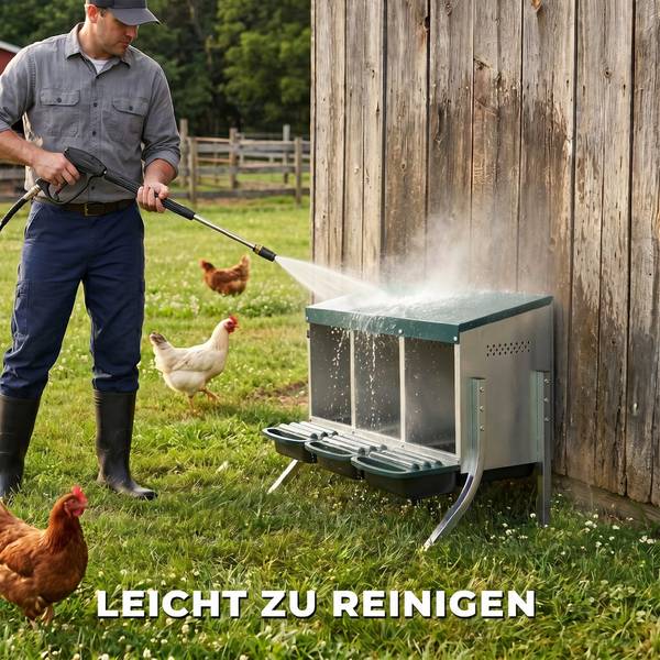 Legenester für Hühner D51-577V00SR Silber - Metall - 55 x 61 x 84 cm