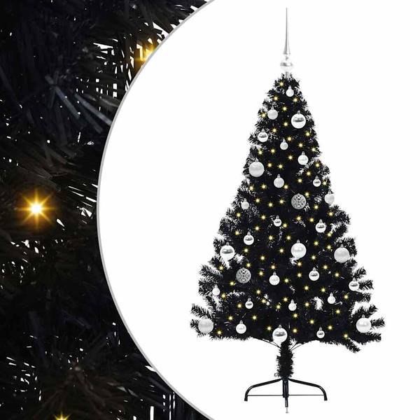 Sapin de Noël 3009436-8 Noir - Argenté