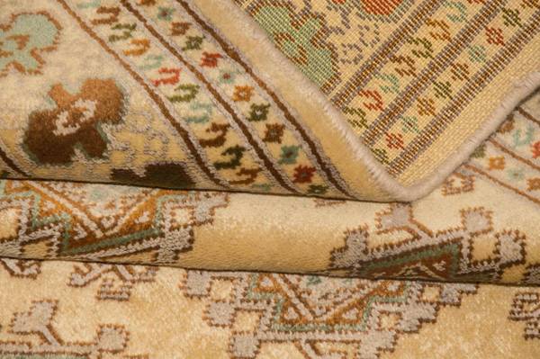 Orientteppich Oriental Beige - Wolle - 126 x 1 x 184 cm