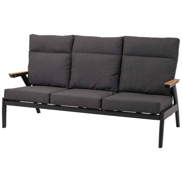 Zweisitzer-Sofa FLORENCE Schwarz - Metall - 84 x 38 x 190 cm
