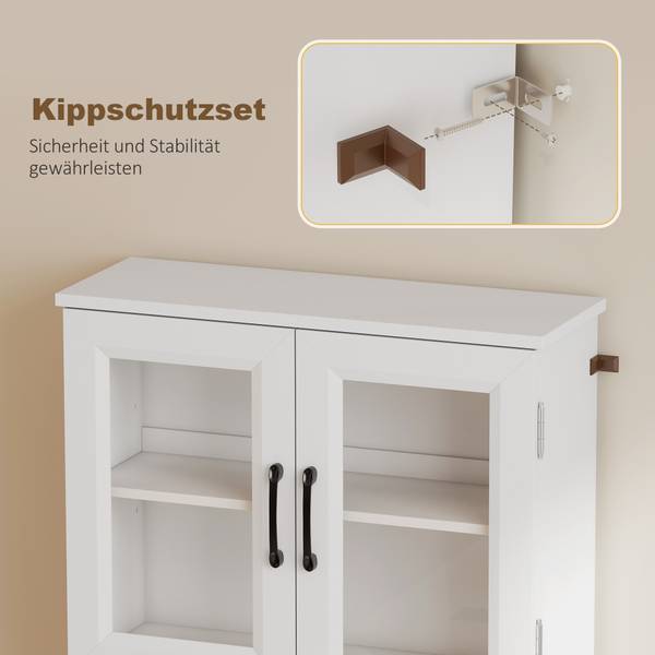 Küchenschrank 83A-399V90WT Weiß - Acrylglas - 40 x 180 x 60 cm