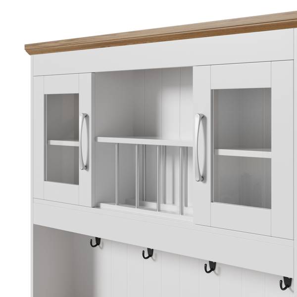 Sideboard Eurynom Ⅵ Braun - Weiß - Holzwerkstoff - 106 x 177 x 39 cm
