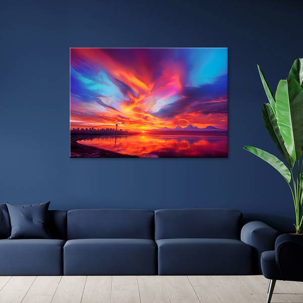 Canvas schilderij Zonsondergangen 60 x 40 cm