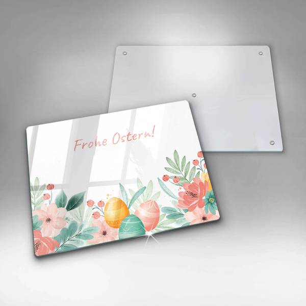 Schneidebrett Frohe Ostern! Glas - 40 x 52 x 1 cm