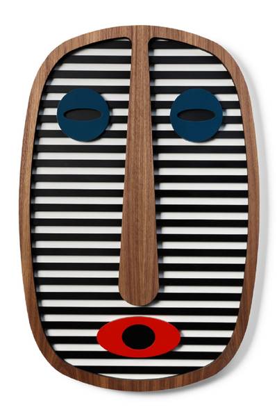 Wanddeko Maske Lif Rot - ABS - Acrylglas - Melamin - 43 x 64 x 1 cm
