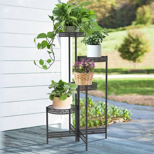 Étagère Plante XJJ491-L Noir - Fer - 22 x 90 x 53 cm