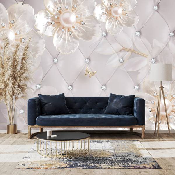 Fotobehang ABSTRACTIE Bloemen Parels 360 x 240 x 240 cm