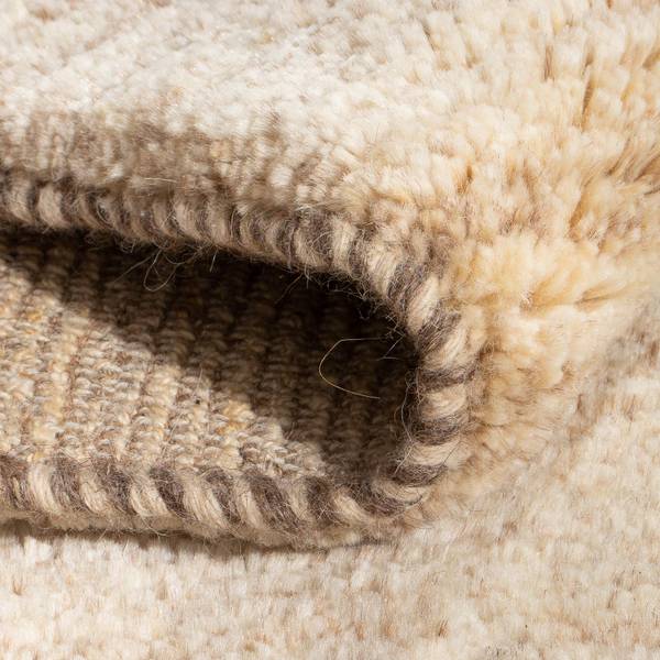 Handgeknüpft Wollteppich Weiß - Wolle - 105 x 2 x 143 cm