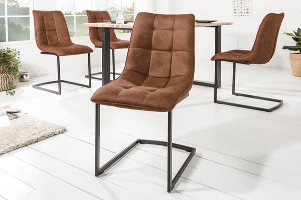 Stuhl MIAMI Braun - Microfaser - Polyester - 46 x 88 x 63 cm