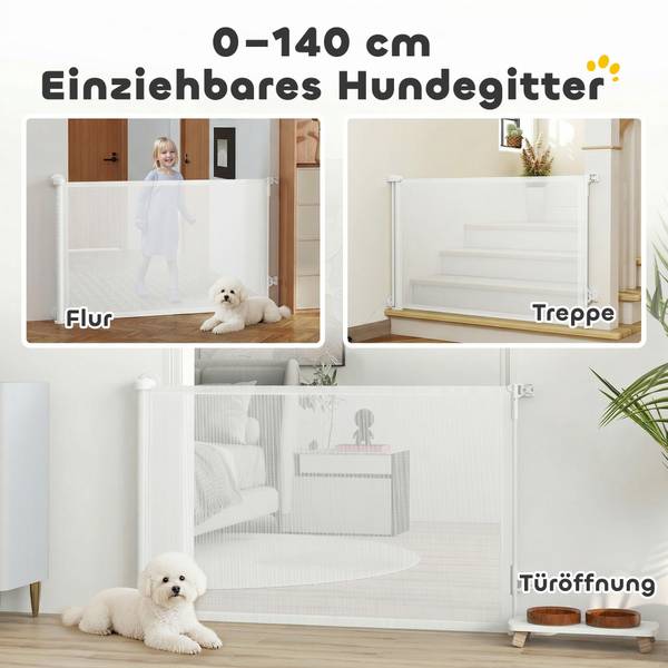 Absperrgitter 296V00WT Weiß - Metall - 149 x 93 x 9 cm