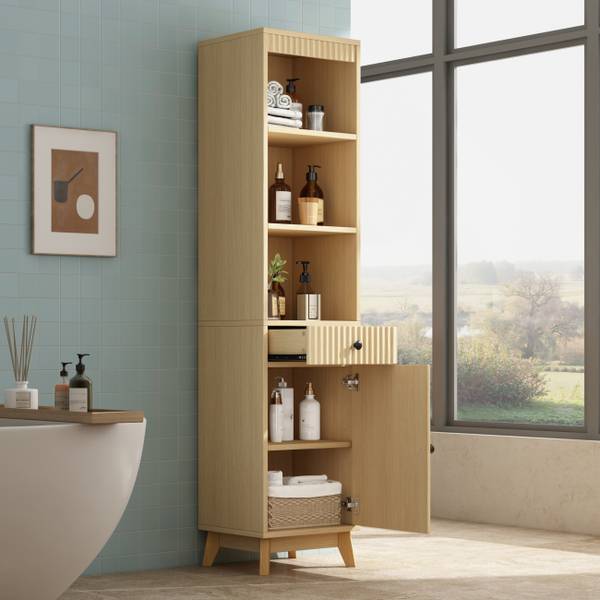 Hochschrank Prometheus Ⅲ Braun - Holzwerkstoff - 40 x 172 x 36 cm