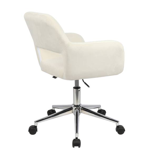 Schreibtischstuhl JILL Beige - Samt - 56 x 85 x 42 cm