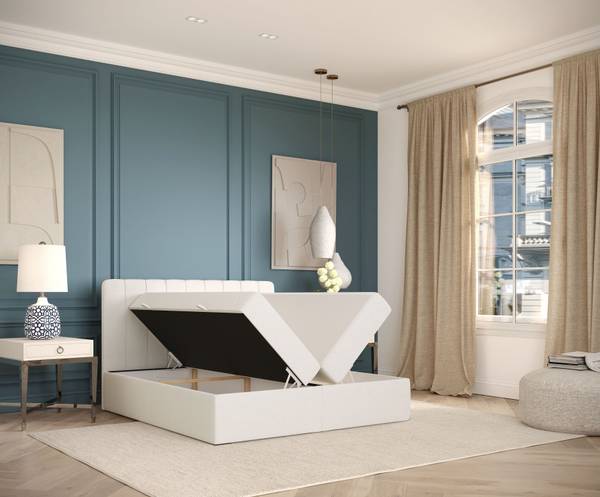Boxspringbett Skyfall Ecru - Liegefläche Breite: 120 cm