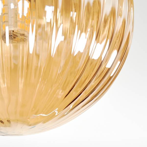 Deckenleuchte Isorella Orange - Aluminium - Klarglas - 39 x 23 x 28 cm
