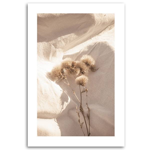 Wandbild zarte trockene blumen 70 x 100 cm