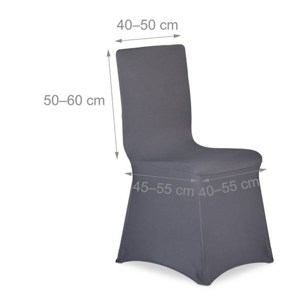 Housse de chaise en lot de 20 anthracite Anthracite