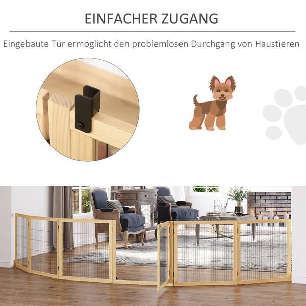 Hundegitter BB7063 Beige - Massivholz - 77 x 16 x 77 cm