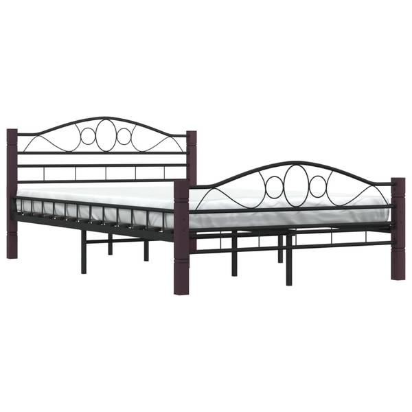 Bedframe 3001489 zwart - plaatmateriaal op houtbasis - metaal - 127 x 85 x 210 cm