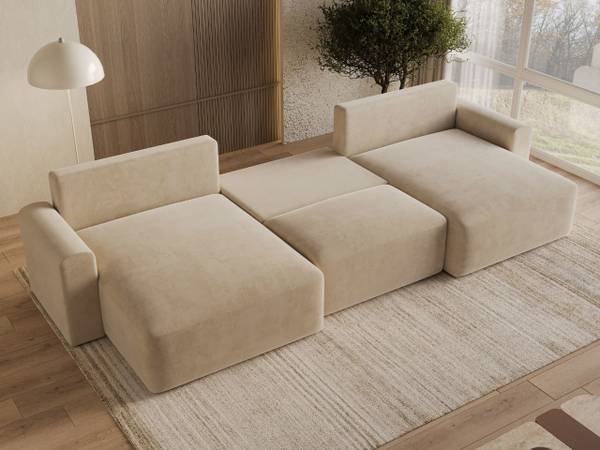 Ecksofa U AURORA Beige