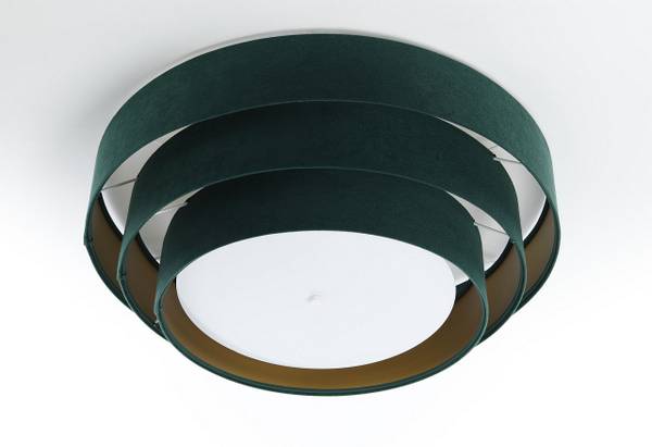 Deckenleuchte Triniti Veloursstoff Gold - Grün
