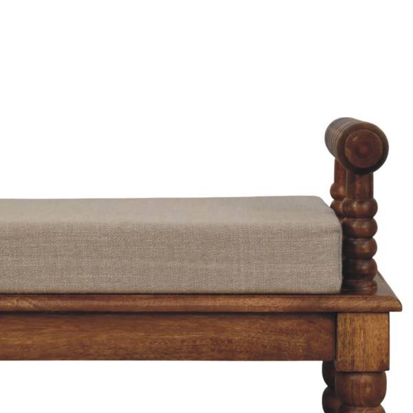 Bank Amber bruin - mango - 100 x 60 x 35 cm