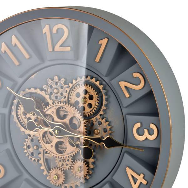 Wanduhr RAMSEY Blau - Kunststoff - 7 x 40 x 40 cm