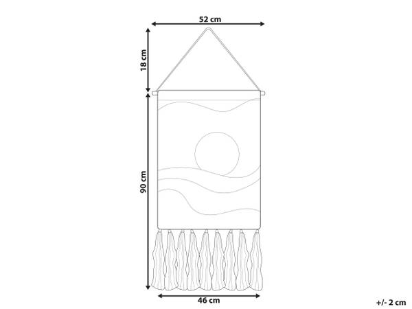 Wandbehang HASILPUR Naturfaser - 46 x 108 x 3 cm
