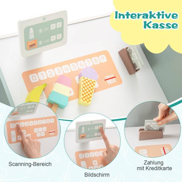 Kaufmannsladen 86032579 Grün - Holzwerkstoff - 1 x 1 x 1 cm