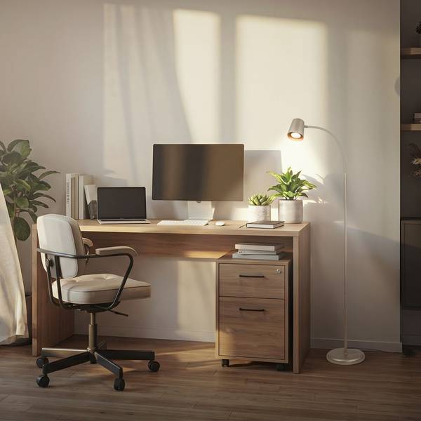 Stehlampe Skriva Grau