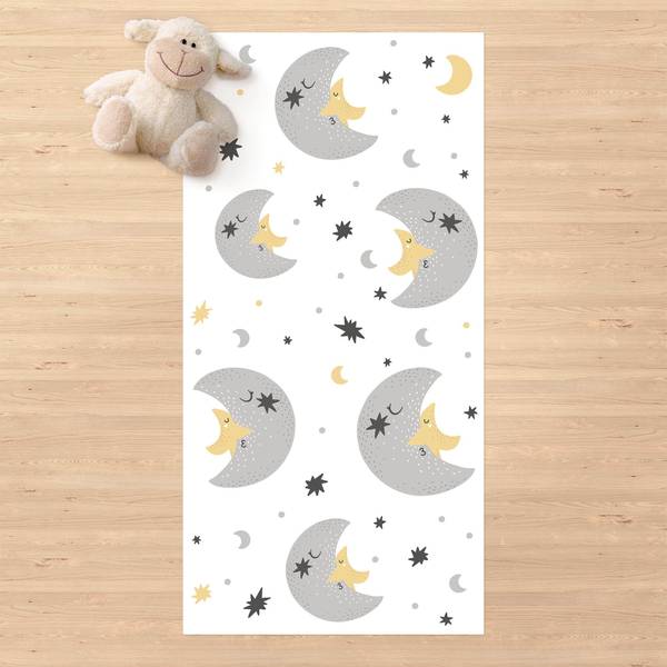 Skandinavischer Mond und Stern 140 x 280 cm