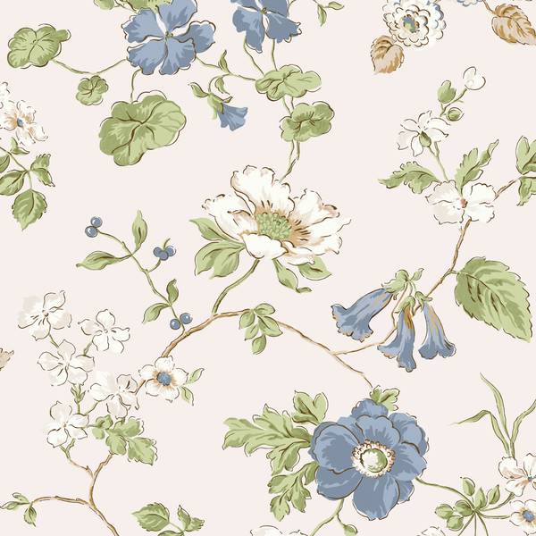 Vliestapete Pennywell hain Blau - Fleece - 52 x 1000 x 1 cm