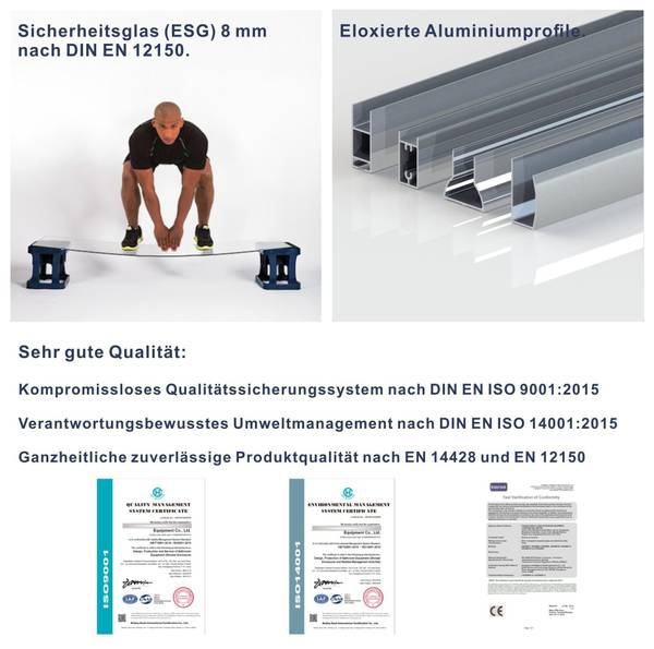 Duschabtrennung mit Stabilisator D008 Breite: 69 cm