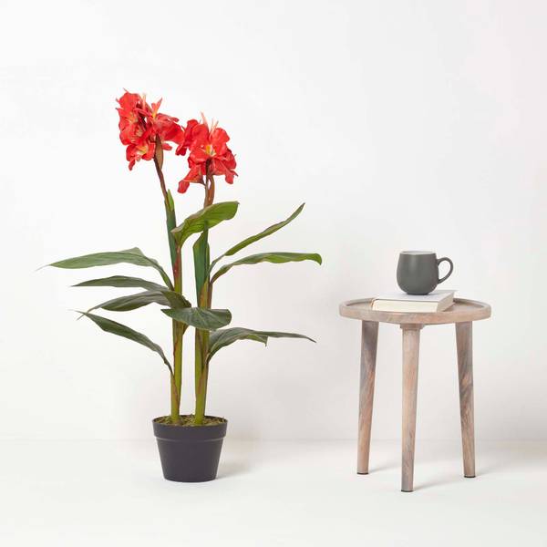 Kunstpflanze Blumenrohr Grün - Polyester - 18 x 90 x 90 cm