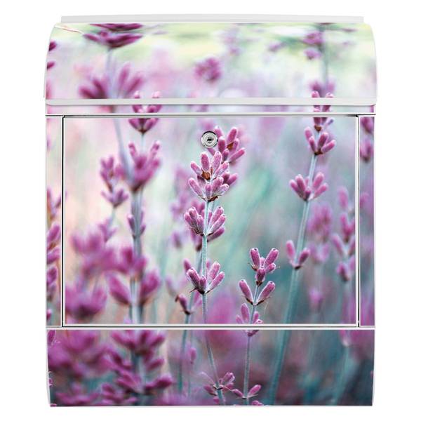 Briefkasten Stahl Lavendel 2 Weiß - Stahl - 38 x 46 x 13 cm