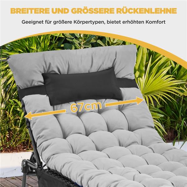 Sonnenliege ARH71 Schwarz
