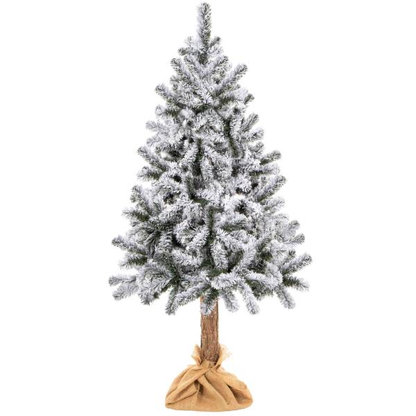 Weihnachtsbaum Fichte mit Kunstschnee Braun - PVC - 80 x 180 x 80 cm