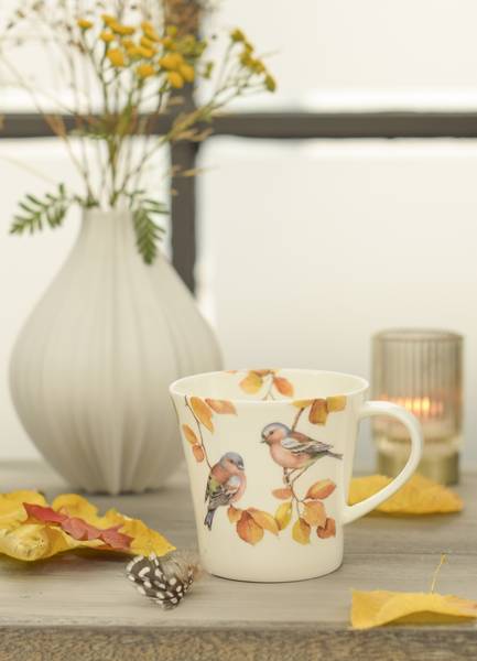 Tasse Buchfinken Porzellan - 11 x 10 x 13 cm