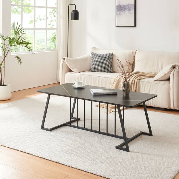 Couchtisch Nospoo Schwarz - Stahl - 120 x 46 x 60 cm