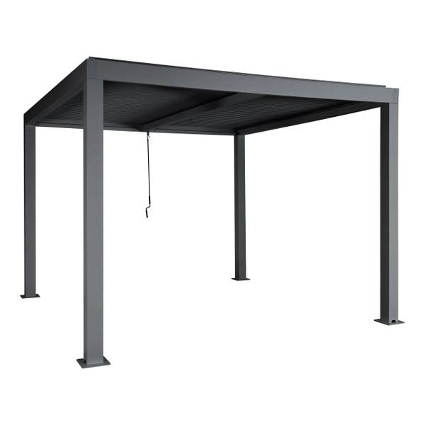 Pergola L46 Grau - Aluminium - Stahl - 300 x 220 x 300 cm