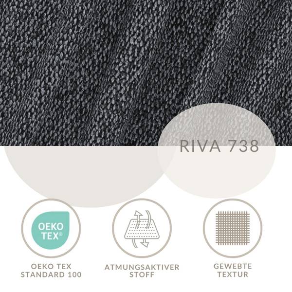 Polsterbett Maumere Graphit - Liegefläche Breite: 180 cm