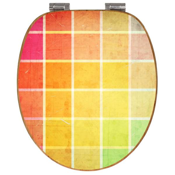 WC-Sitz mit Absenkautomatik Bunte Glasba Bambus - Holzwerkstoff - 38 x 5 x 49 cm