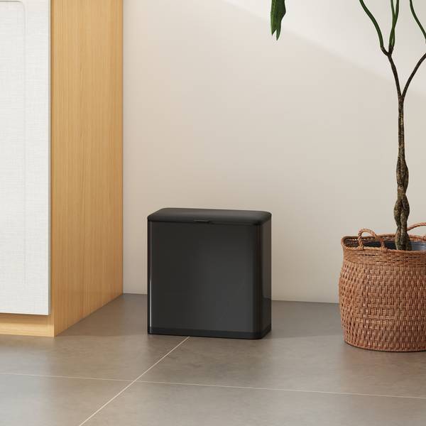Vuilnisbak 851-059V00BK zwart - metaal - 18 x 30 x 30 cm