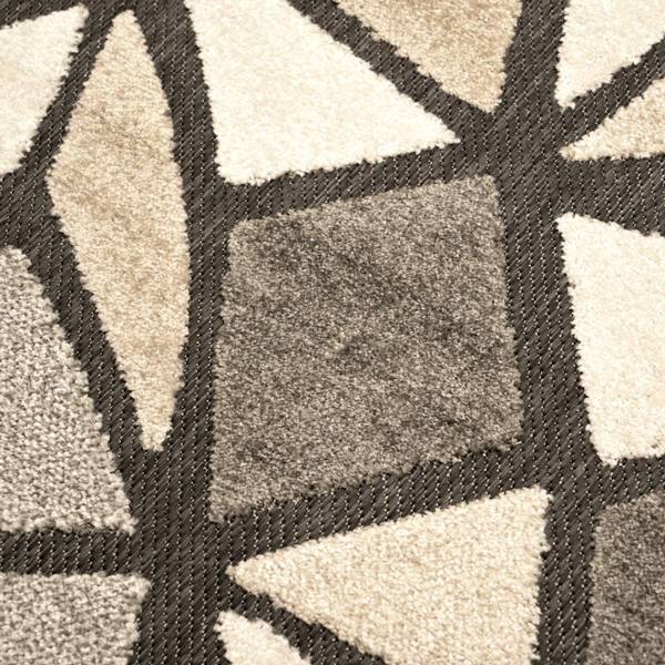 Tapis moderne DEHORS-DEDANS CUBISME Gris - Textile - 120 x 1 x 170 cm