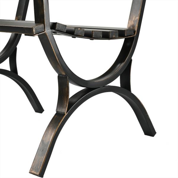 Chaise de jardin vintage en métal Noir - Doré