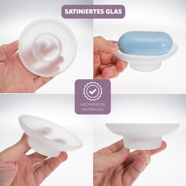 Ersatzseifenschale Piazza / Lucente Weiß - Glas - 11 x 4 x 11 cm