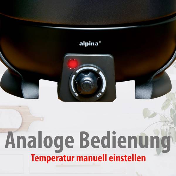 Elektrischer Fonduetopf MEALFO190002 Schwarz - Kunststoff - 23 x 17 x 26 cm