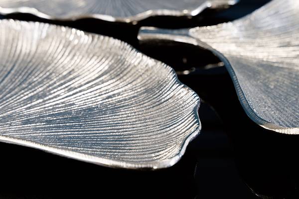 Schalen GINKGO  3er Set Silber