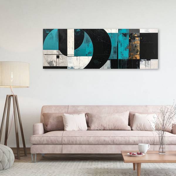 Wandbild Abstrakte Formen 150 x 50 cm
