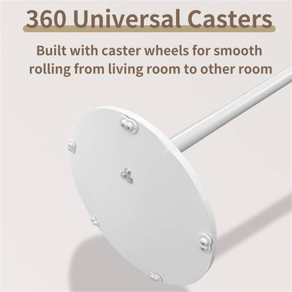 Support TV Astrion Blanc - Pierre artificielle - Métal - 55 x 160 x 65 cm