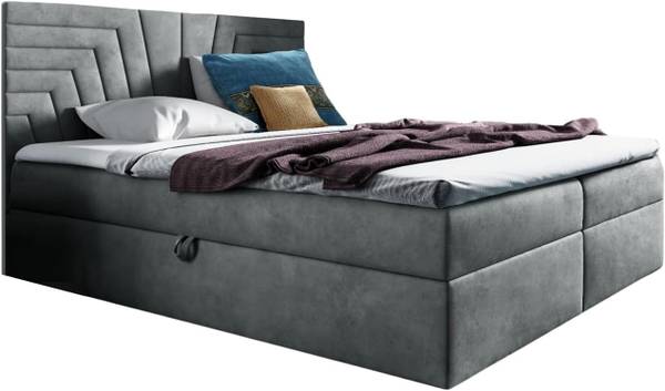 Boxspringbett BACALAR H3 Dunkelgrau